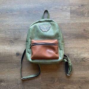 Legend of Zelda Gold and Brown Mini Backpack